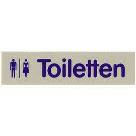 Schild selbstklebend • Toiletten rechteckig 160 mm x 40 mm Produktbild