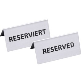 Reserviert-Schild • Reserviert • Edelstahl L 120 mm H 55 mm Produktbild