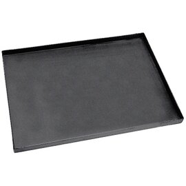 Original italienisches Pizzablech quadratisch, Schwarzblech, 60 x 60 x H 3 cm, umgelegter, verstärkter Rand, Materialstärke 0,7 mm, nicht spülmaschinengeeignet Produktbild