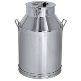 Transportkanne mit Deckel Edelstahl 25 ltr  Ø 320 mm  H 415 mm | Bodenreifen Produktbild