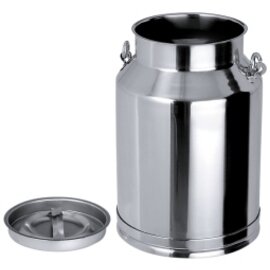 Transportkanne mit Deckel Edelstahl 10 ltr  Ø 225 mm  H 335 mm | Bodenreifen Produktbild