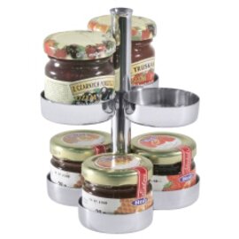 Marmeladen-Etagere | Honig-Etagere Edelstahl | 6 Ablageflächen  Ø 100 mm  H 140 mm Produktbild