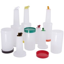 Mix | Vorratsbehälter Behälter | Deckel | Ausgießer Polypropylen braun 1 ltr  Ø 90 mm  H 335 mm Produktbild