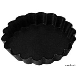 Antihaft-Tortelettform schwarz antihaftbeschichtet Ø 80 mm  H 12 mm Produktbild