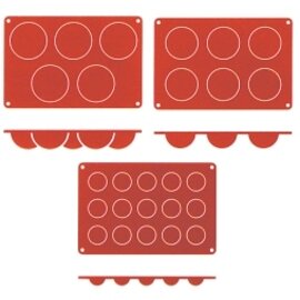 Backmatte  • Halbkugel | 5 Mulden | Muldenmaß Ø 80 x 40 mm  L 300 mm  B 175 mm Produktbild