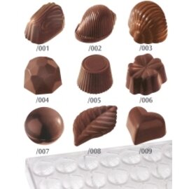 Schokoladenform  • Schneckenhaus | 24 Mulden | Muldenmaß 28 x 35 x H 21 mm  L 275 mm  B 135 mm Produktbild
