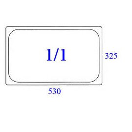 Restposten | GN-Behälter GN 1/1  x 40 mm Porzellan weiß Produktbild