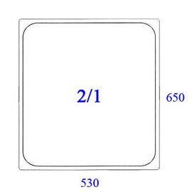 GN-Rost GN 2/1 Edelstahl | 650 mm  x 530 mm Produktbild