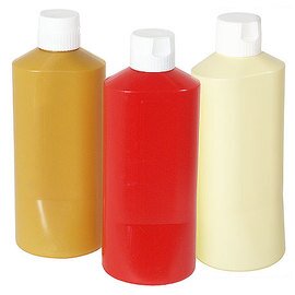 Quetschflasche Kunststoff 1000 ml rot Schraubkappe Ø 95 mm H 255 mm Produktbild