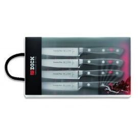 Steakmesser-Set PREMIER PLUS 4er-Set geschmiedet glatter Schliff  | genietet | schwarz | Klingenlänge 12 cm Produktbild