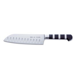 Santoku 1905 gerade Klinge Kullenschliff  | massive Zwingen | schwarz | Klingenlänge 18 cm Produktbild