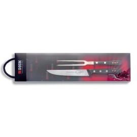 Tranchier-Set SUPERIOR Küchenmesser | Wurstgabel glatter Schliff  | genietet | schwarz | Klingenlänge 18 cm Produktbild