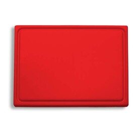 B-WARE | Schneidbrett Kunststoff  • rot mit Saftrille | 530 mm  x 325 mm  H 20 mm Produktbild