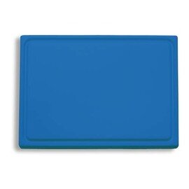 Schneidbrett Kunststoff  • blau mit Saftrille | 530 mm  x 325 mm  H 20 mm Produktbild