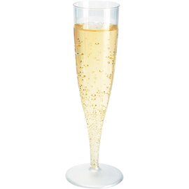 Champagnerglas 13,5 cl Mehrweg Polystyrol transparent mit Eichstrich 0,1 ltr mit Relief Produktbild