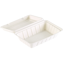 Menübox weiß mit Deckel rechteckig | 239 mm x 156 mm H 63 mm 850 ml Produktbild