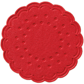 Zelltuch-Untersetzer rot Ø 75 mm rund Einweg Papier Produktbild