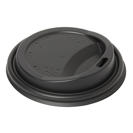 Deckel für Kaffeebecher Urban ecoecho® 180 ml + 240 ml, schwarz, CPLA Produktbild