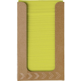 Cocktailservietten Dunisoft® grün in brauner Spenderbox 200 mm x 200 mm | 12 x 100 Stück Produktbild