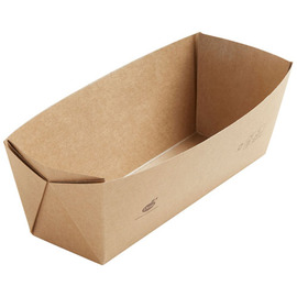 Takeaway-Box 1100 ml Slim Brick Box Karton braun PLA-beschichtet | 225 mm x 85 mm H 75 mm Produktbild