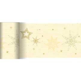 Tischläufer Motiv STAR STORIES CREAM Einweg 6 Rollen à 20 m | 20 m  x 0,15 m Produktbild