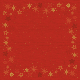 Mitteldecke Motiv STAR STORIES RED Einweg 1 x 100 Stück | 0,84 m  x 0,84 m Produktbild