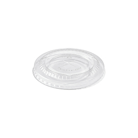 Flacher Deckel mit Kreuzschlitz für Kaffeebecher SWEAT ecoecho®, transparent, CPLA, max +100°C Produktbild