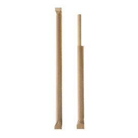 Trinkhalm BIOPAK Papier craft L 230 mm einzeln verpackt Produktbild