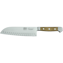 Santoku ALPHA FASSEICHE Messerstahl Kullenschliff | Klingenlänge 18 cm Produktbild