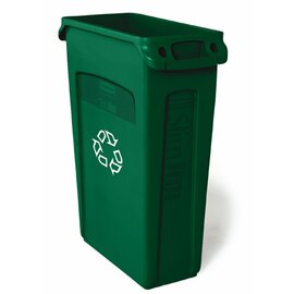 Mülleimer 87 ltr Kunststoff grün  L 558 mm  B 279 mm  H 762 mm mit Lüftungskanal Produktbild