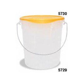 Lebensmittelbehälter transparent-weiß 20,8 ltr  Ø 333 mm  H 356 mm Griff Produktbild