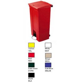 Step-On Tretabfalleimer 87 L, rot, 50,2 x 41 x 82,6 cm, Polyethylen Produktbild