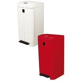 Abfallbehälter STEP-ON 100 ltr Kunststoff rot mit Fußpedal  L 540 mm  B 410 mm  H 940 mm Produktbild