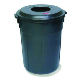 Atrium™  Kunststoffconainer, Polyethylen, Ø 55,9 x 71,1 cm, 121,1 L, schwarz (Lieferung ohne Deckel) Produktbild 0 L