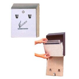 Wandascher Smokers´ Station Edelstahl silberfarben zur Wandmontage  H 318 mm Produktbild