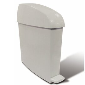 Sanitär Abfallbehälter 12 ltr Kunststoff grau mit Fußpedal  L 140 mm  B 463 mm  H 480 mm Produktbild