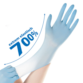 Nitril-Handschuhe M blau SAFE SUPER STRETCH • puderfrei Produktbild