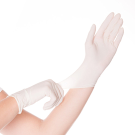 Latex-Handschuhe SKIN LIGHT S weiß leicht gepudert 240 mm Produktbild