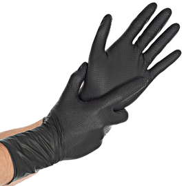 Nitril-Handschuhe XL schwarz POWER GRIP LONG • puderfrei Produktbild