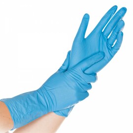 Schutzset SUPER HIGH RISK HYGOSTAR weiß-blau Overall | Mundschutz | Überschuhe | Brille | Handschuhe | Müllbeutel Produktbild 2 L