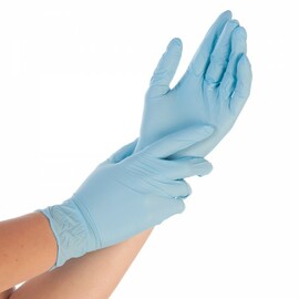 Schutzset CORONA HYGOSTAR blau-weiß Brille | Kittel | Mundschutz | Handschuhe | Müllbeutel Produktbild 3 L