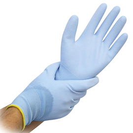 Arbeitshandschuhe ULTRA FLEX HAND S/7 blau 3/4-beschichtet 230 mm Produktbild