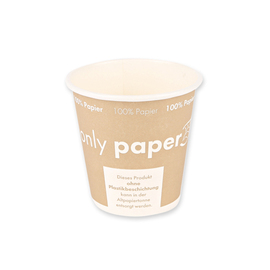 Kaffeebecher Einweg 150 ml NATURE Star Only Paper Pappe Ø 80 mm Produktbild