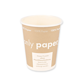 Kaffeebecher Einweg 200 ml NATURE Star Only Paper Pappe Ø 80 mm Produktbild