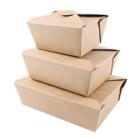 Foodbox NATURE Star MENU Kraftpapier braun | 130 mm x 105 mm H 65 mm Produktbild