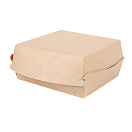 Hamburger-Box NATURE Star Kraftpapier braun | 155 mm x 155 mm H 84 mm Produktbild