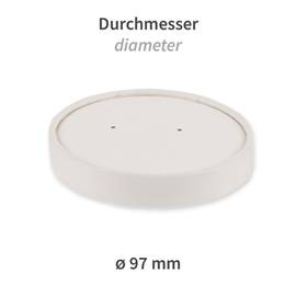 Bio Deckel Only Paper für Suppenbecher | Pappe Ø 97 mm Produktbild