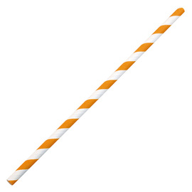 Papier-Trinkhalm CLASSIC NATURE Star FSC®-Papier orange-weiß • gestreift Produktbild