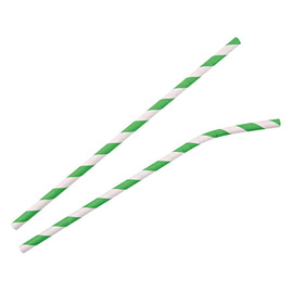 Papier-Trinkhalm FLEX NATURE Star Papier Knickhalm grün-weiß • gepunktet Produktbild