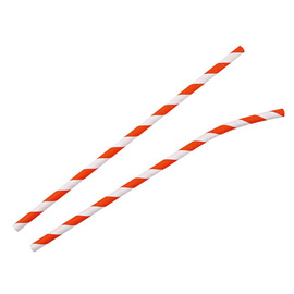 Papier-Trinkhalm FLEX NATURE Star Papier Knickhalm orange-weiß • gepunktet Produktbild